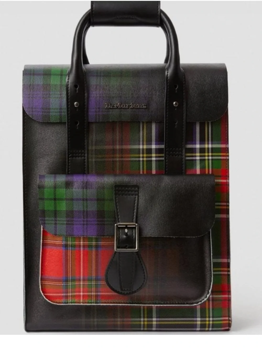 RARE! Dr. Martens Leather Tartan Backpack
